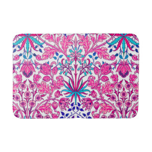 William Morris Hyacinth Print, Fuchsia Pink Bath Mat