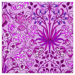 William Morris Hyacinth Print, Lavender and Violet Fabric