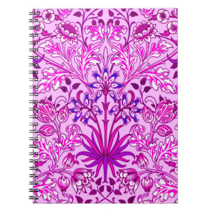 William Morris Hyacinth Print, Lavender and Violet Notebook