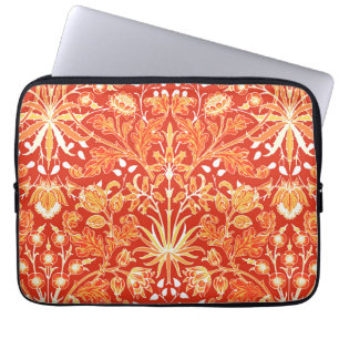 William Morris Hyacinth Print, Mandarin Orange  Laptop Sleeve