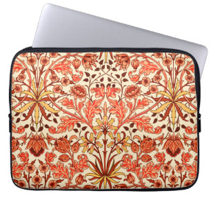 William Morris Hyacinth Print, Orange and Rust Laptop Sleeve