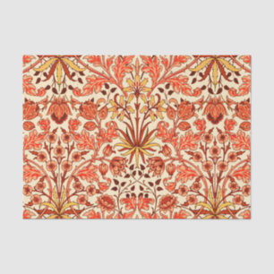William Morris Hyacinth Print, Orange and Rust Tissue Paper