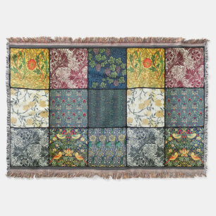 William * Morris II Art Nouveau Quilt Patch Throw