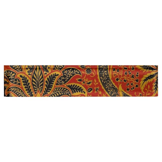 William Morris India Red Floral Nameplate (Front)
