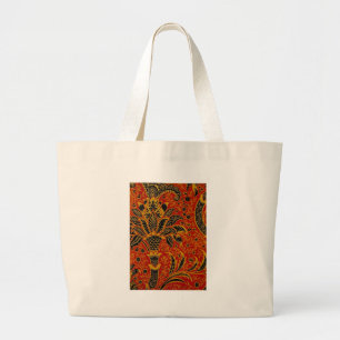 William Morris India Red Floral Vintage Classic Large Tote Bag