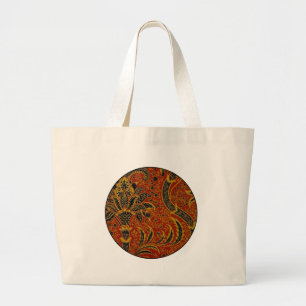 William Morris India Red Floral Vintage Classic Large Tote Bag
