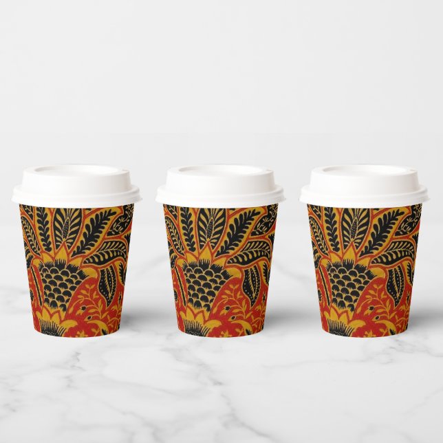 William Morris India Red Floral Vintage Classic Paper Cups (Multi)
