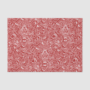 William Morris Indian, Dark Red and White  Tissue Paper