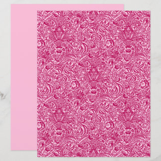 William Morris Indian, Fuchsia and Pastel Pink