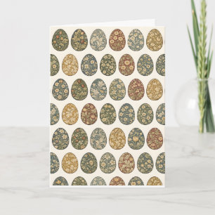 William Morris Inspired Botanical Easter Egg Card