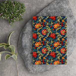 William Morris inspired colourful vibrant flowers  Tissue Paper