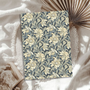 William Morris inspired cream ivory dusty green Tissue Paper