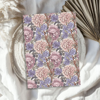 William Morris inspired dusty pink pale purple Tissue Paper