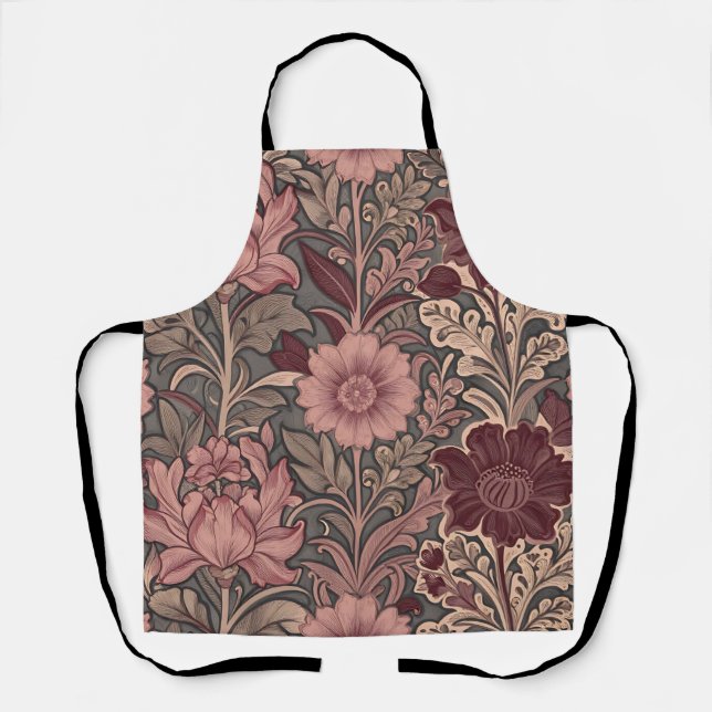 William Morris Inspired Floral Pattern Apron (Front)