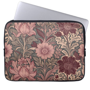 William Morris Inspired Floral Pattern Laptop Sleeve