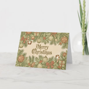 William Morris Inspired Merry Christmas Card