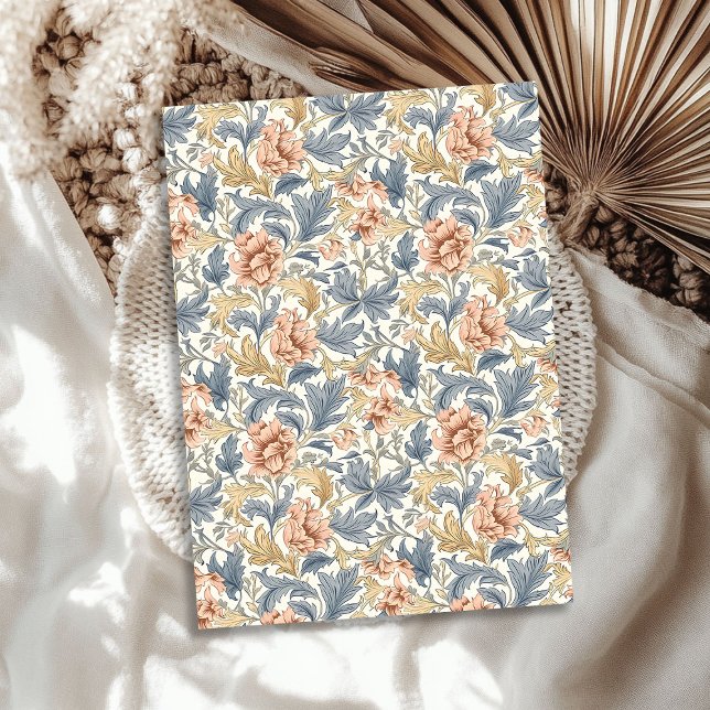 William Morris inspired pale pink ivory cream blue Tissue Paper (William Morris inspired pale pink ivory cream blue Tissue Paper)