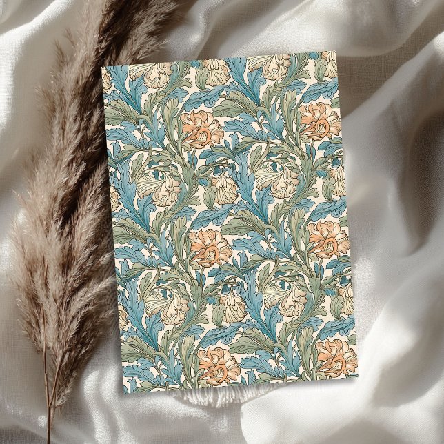 William Morris inspired pastel green blue peach Tissue Paper (William Morris inspired pastel green blue peach Tissue Paper)