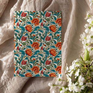 William Morris inspired terracotta pastel blue Tissue Paper