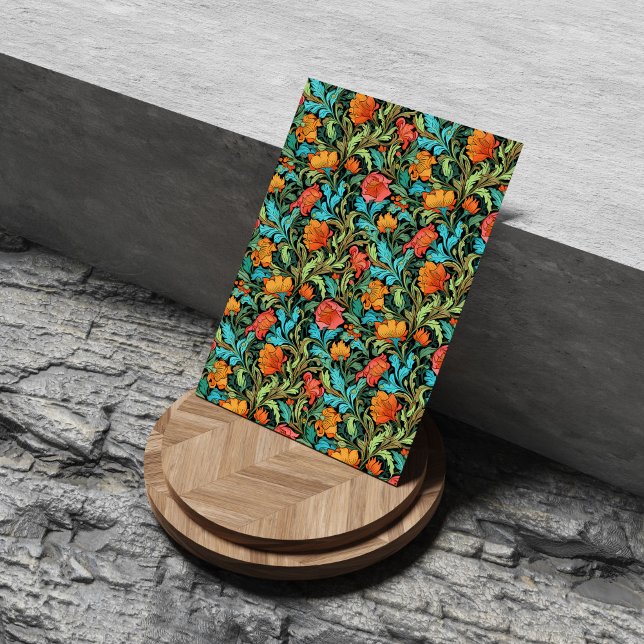 William Morris inspired vibrant colours flowers Tissue Paper (William Morris inspired vibrant colors flowers Tissue Paper)