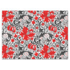 William Morris Iris and Lily, Black, White and Red