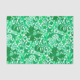 William Morris Iris and Lily, Jade Green Tissue Paper