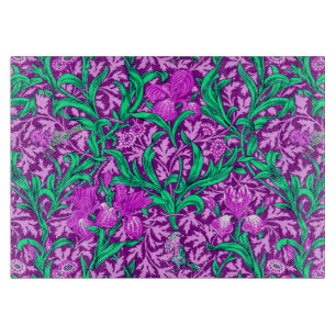 William Morris Irises, Amethyst Purple  Cutting Board