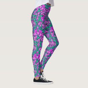 William Morris Irises, Amethyst Purple Leggings