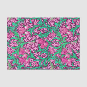 William Morris Irises, Fuchsia Pink and Wine Tissue Paper