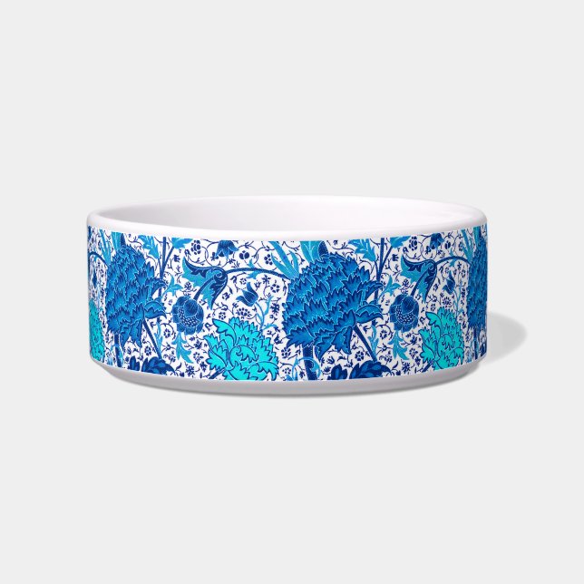 William Morris Jacobean Floral, Cobalt Blue Bowl (Left)