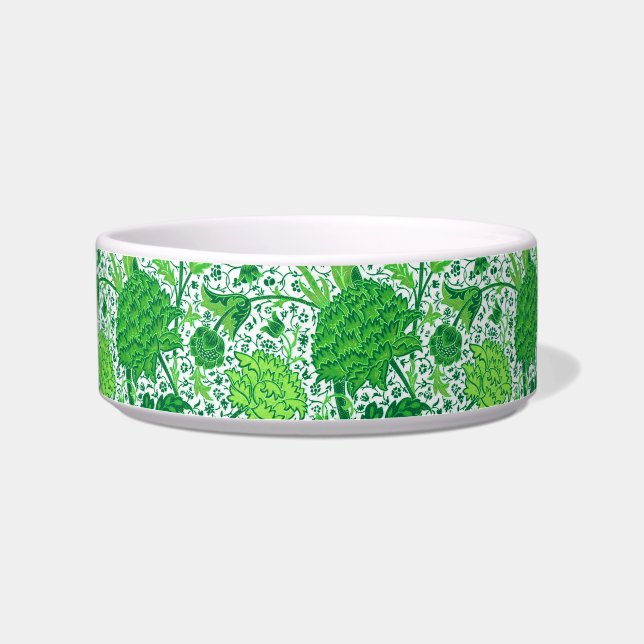 William Morris Jacobean Floral, Emerald Green Bowl (Left)