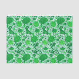 William Morris Jacobean Floral, Emerald Green Tissue Paper