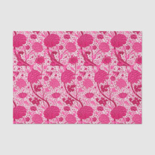 William Morris Jacobean Floral, Fuchsia Pink Tissue Paper