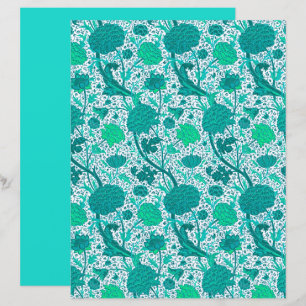 William Morris Jacobean Floral, Turquoise