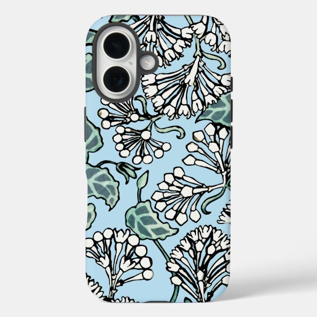 William Morris Jasmine and Leaves Pattern Case-Mate iPhone Case (Back)