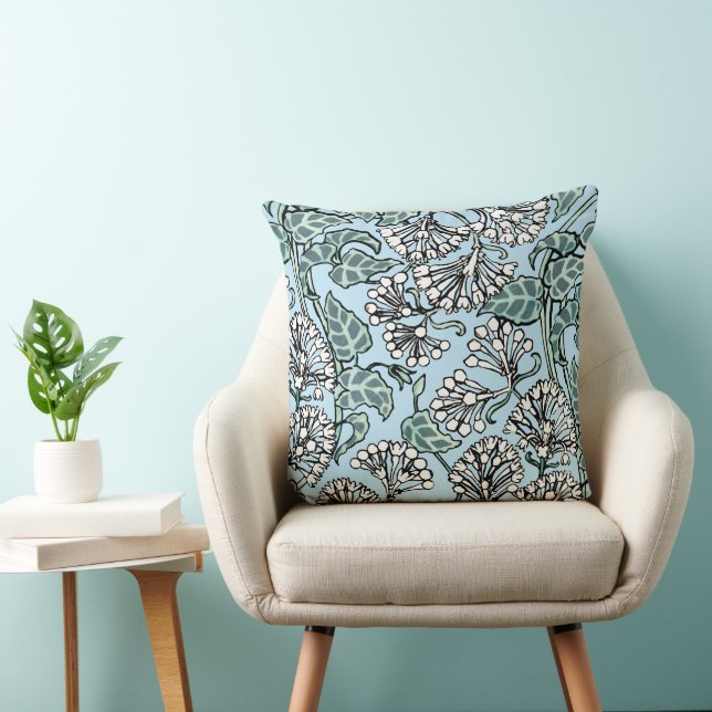 William Morris Jasmine and Leaves Pattern Cushion (Chair)