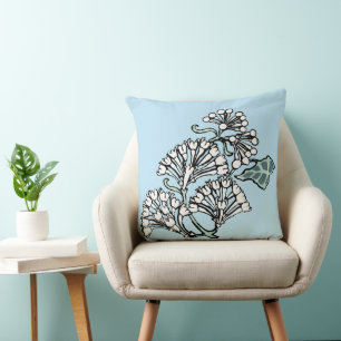 William Morris Jasmine and Leaves Pattern Cushion