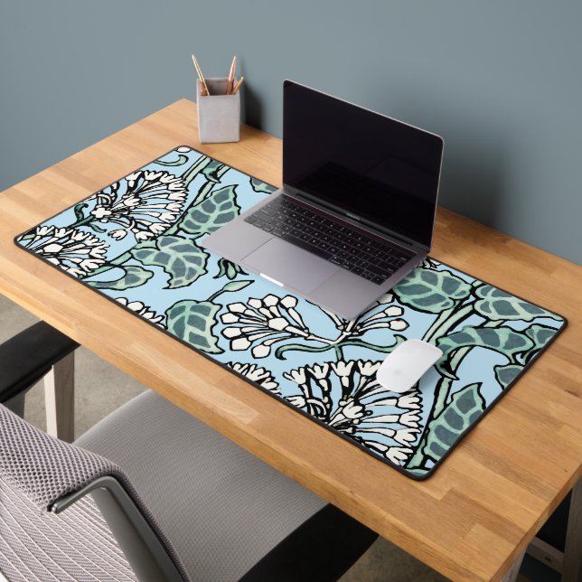 William Morris Jasmine and Leaves Pattern Desk Mat (Office 2)
