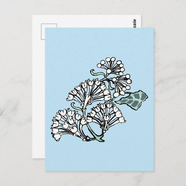 William Morris Jasmine and Leaves Pattern Postcard (Front/Back)