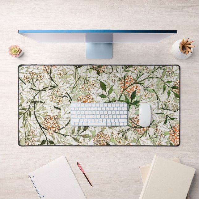 William Morris Jasmine Blossom Garden Design Desk Mat (Office 1)