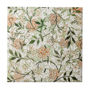 William Morris Jasmine Blossom Garden Design Tile