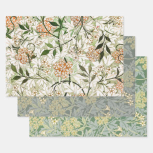 William Morris Jasmine Blossom Garden Sets Wrapping Paper Sheet