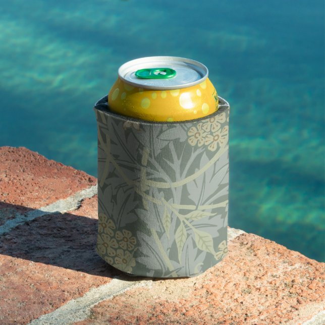 William Morris Jasmine Blue Green Botanical Art Can Cooler (In Situ Pool)