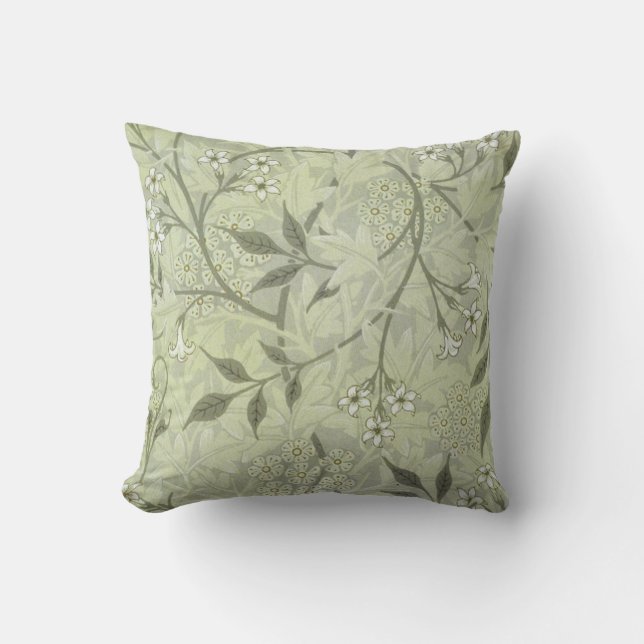 William Morris Jasmine Botanical Cushion (Front)