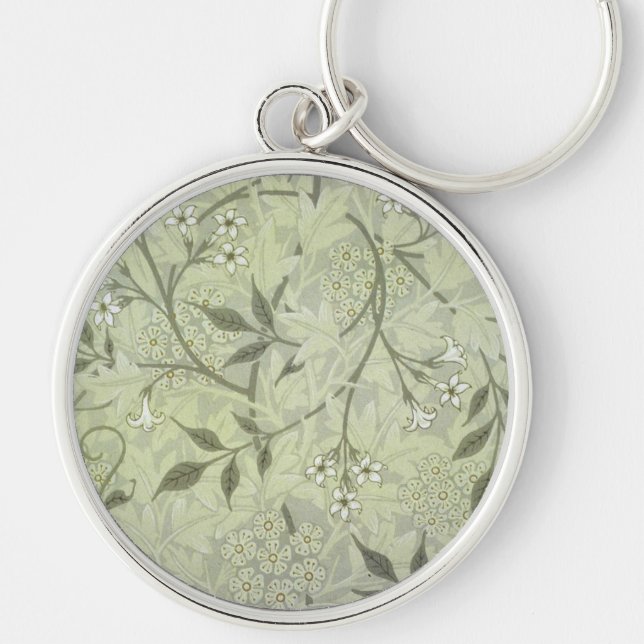 William Morris Jasmine Botanical Key Ring (Front)