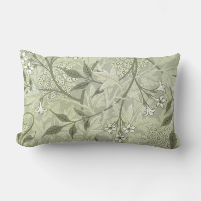 William Morris Jasmine Botanical Lumbar Cushion (Front)