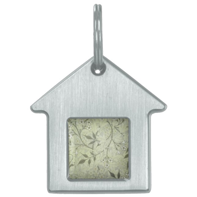 William Morris Jasmine Botanical Pet ID Tag (Front)