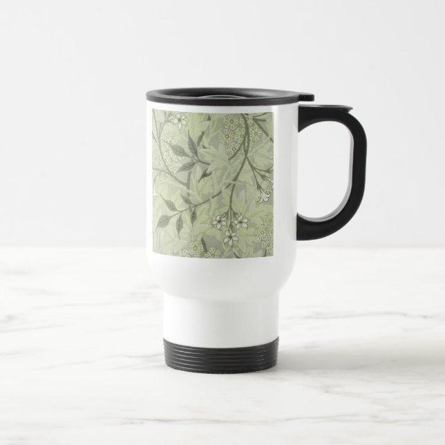 William Morris Jasmine Botanical Travel Mug (Right)