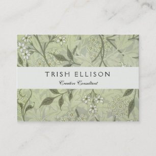 William Morris Jasmine Botanical Vintage Antique Business Card