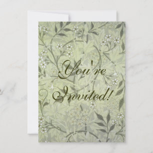 William Morris Jasmine Botanical Vintage Antique Invitation
